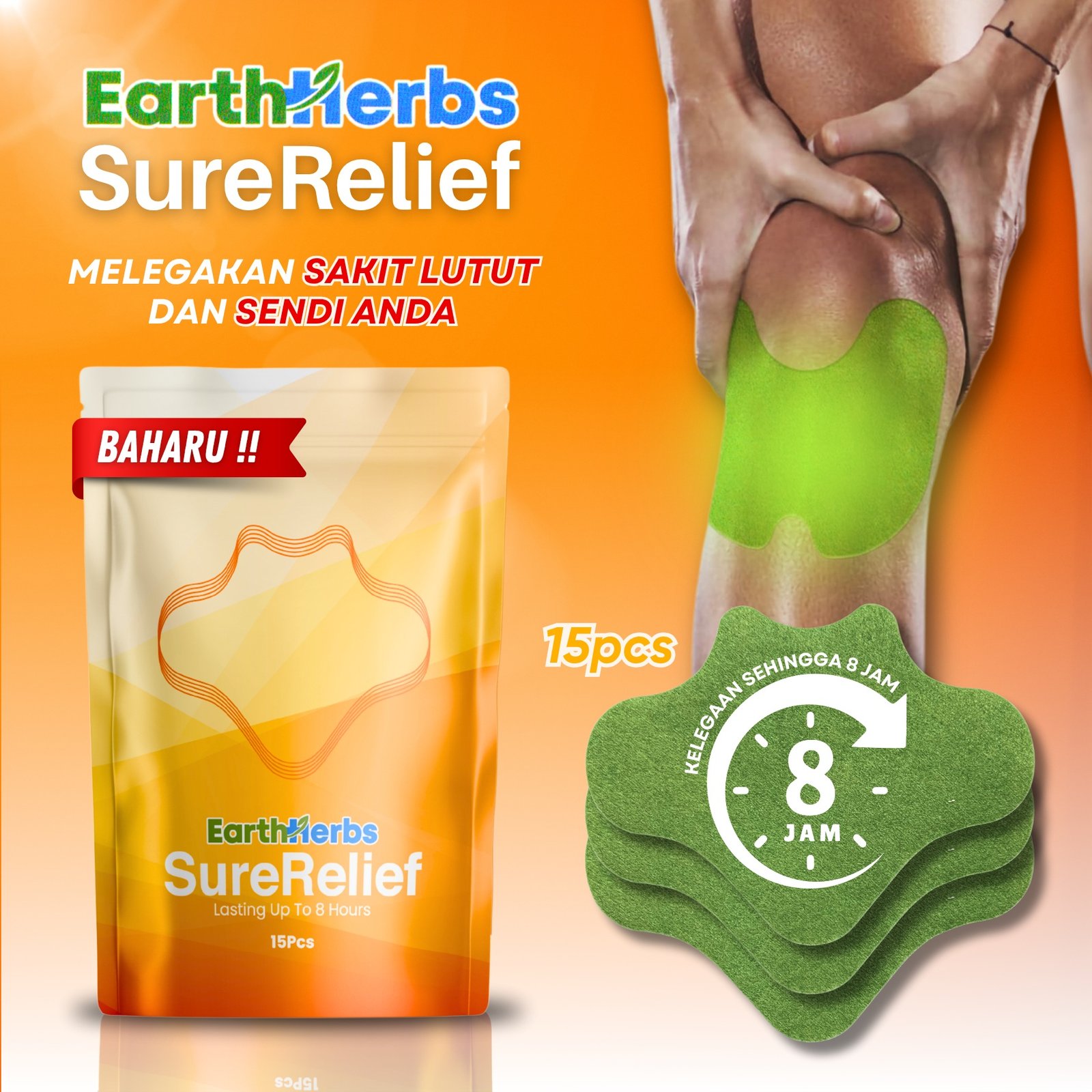 EarthHerbs SureRelief Knee Patch
